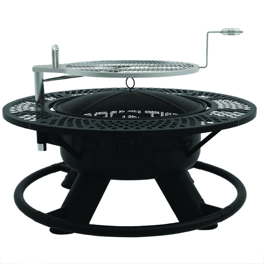 Fire Pit With Cooking Rack Shelf