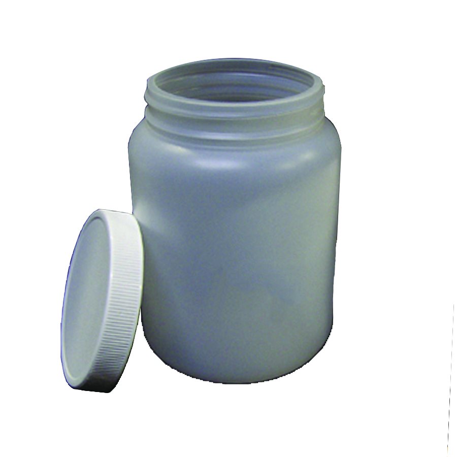 1 Litre/32 oz. Single Wall Plastic Jar W/ Lid