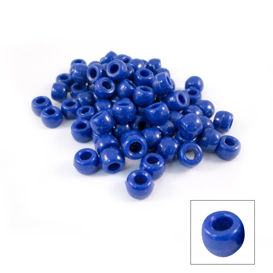 Plastic Crow Beads - Dark Blue