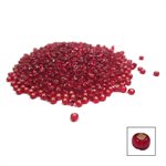 Glass Seed Beads - Silver Lined Red