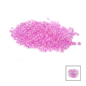 Glass Seed Beads - Crystal Lined Mauve