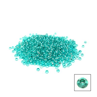 Glass Seed Beads - Silver Lined Green