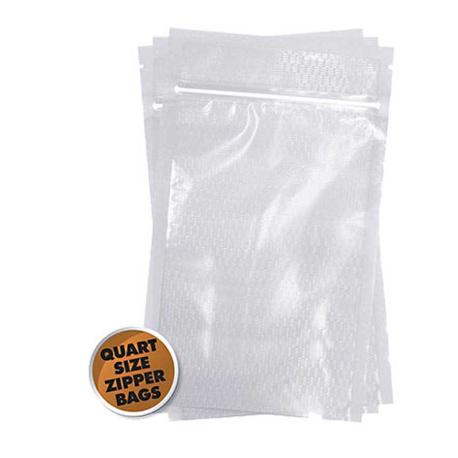 Zippered Embossed Vacuum Bags 8" x 12" (3 Mil)