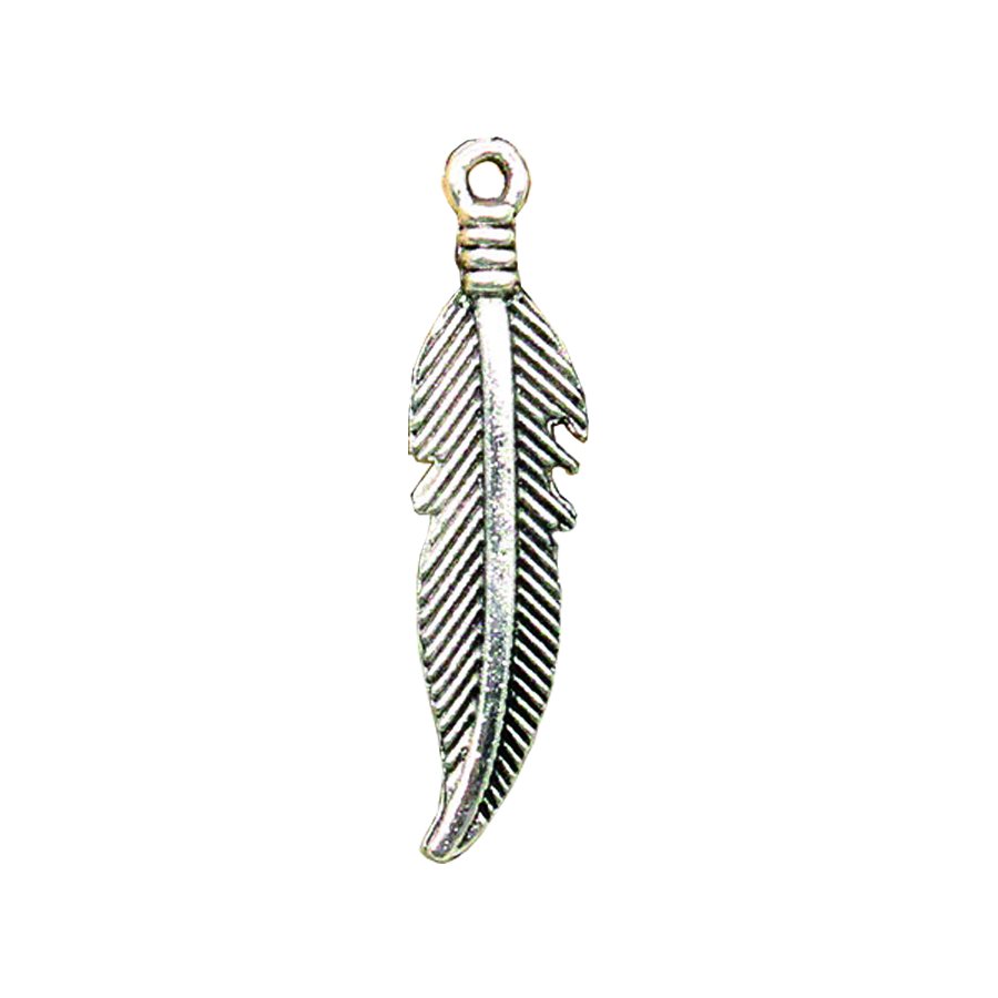 Silver Feather- Double Sided (10 Pieces)