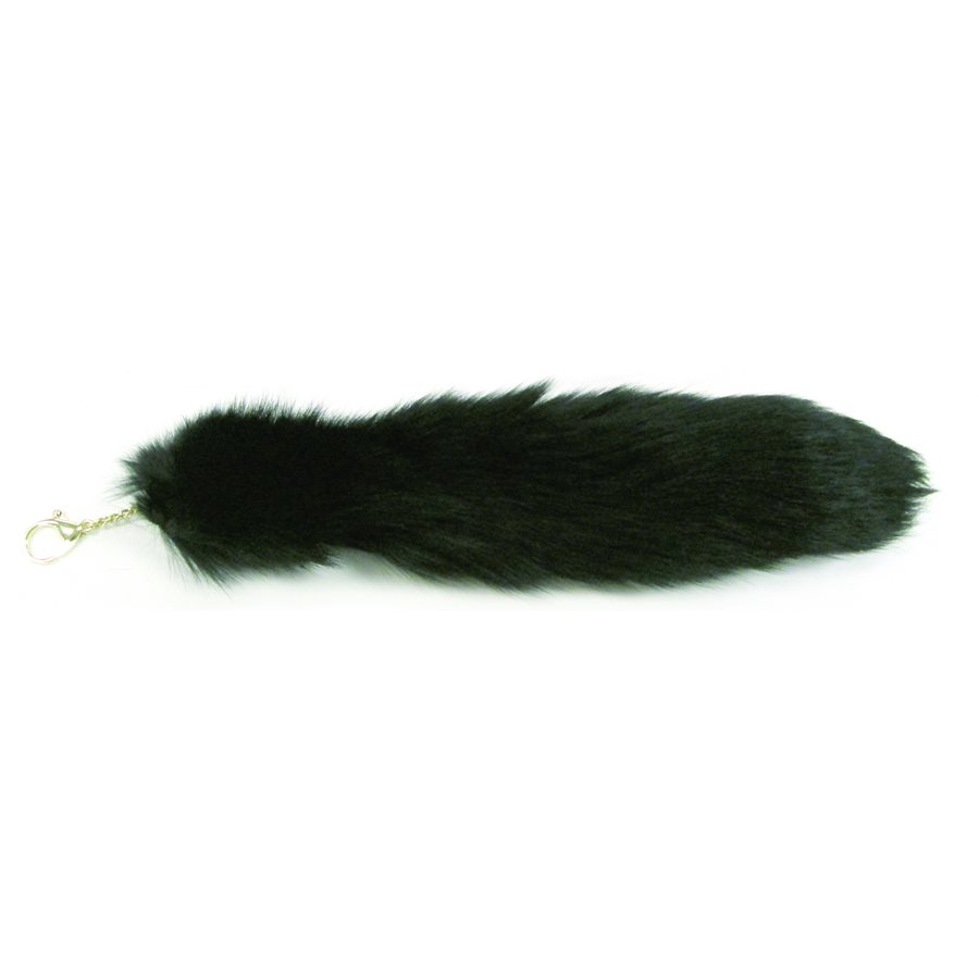 Black Fox Tail Keychain